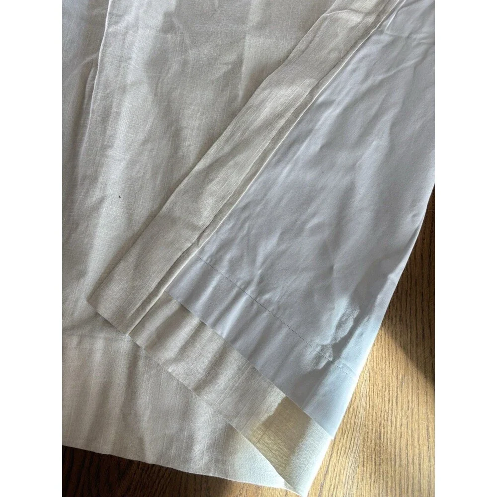Custom Pinch Pleated Drapes Off White Cream Lined (Pair 1) 61” In Length